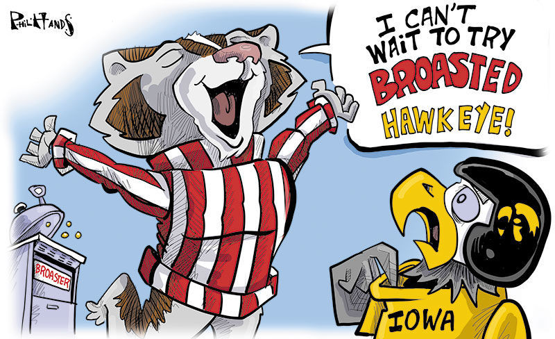 Bucky broasts the Iowa Hawkeyes
